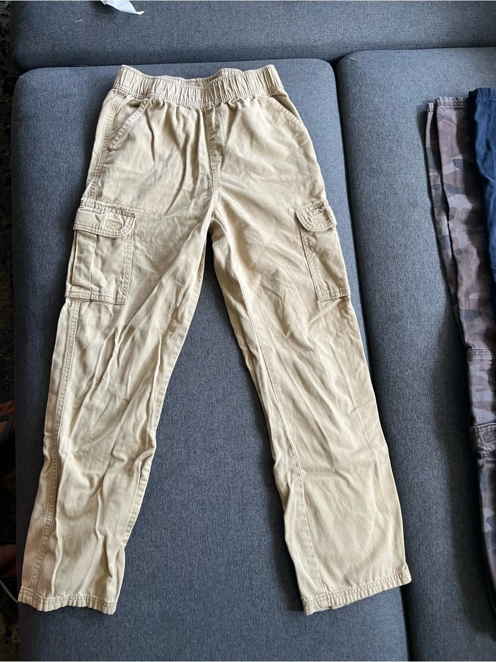 3 Pairs The Children’s Place Boys Cargo Pants Size 12 Navy Khaki Camo Uniform